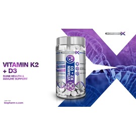 Maximum Strength 4000+ IU Vitamin D + 100ug Vitamin K2 (120 Vegetarian Tablets) 100% Pure Certified Vitamin D3 / Vitamin K - Manufactured in The UK by BioPharmX