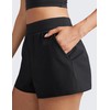 CRZ YOGA 4-Way Stretch Womens Shorts Casual Comfy High Waisted