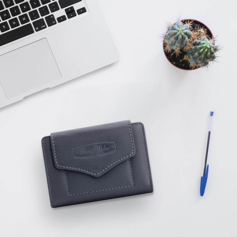 ekavale Women's Wallet with Push Button Flap RFID Soft Leather,