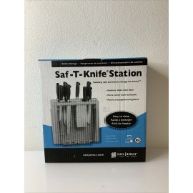 Kitchen San Jamar STK1008 Kitchen Saf-T-Knife Safety Station Wall Mount Storage NSF