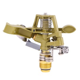 Lwuey Impact Sprinkler Head, Impulse Sprinklers Water Irrigation Sprayer 360 ° Zinc Alloy Ground Insert Adjustable 20-40 FT Spray Distance Large Area Coverage Pattern for Patio Garden Yard Lawn(1/2")