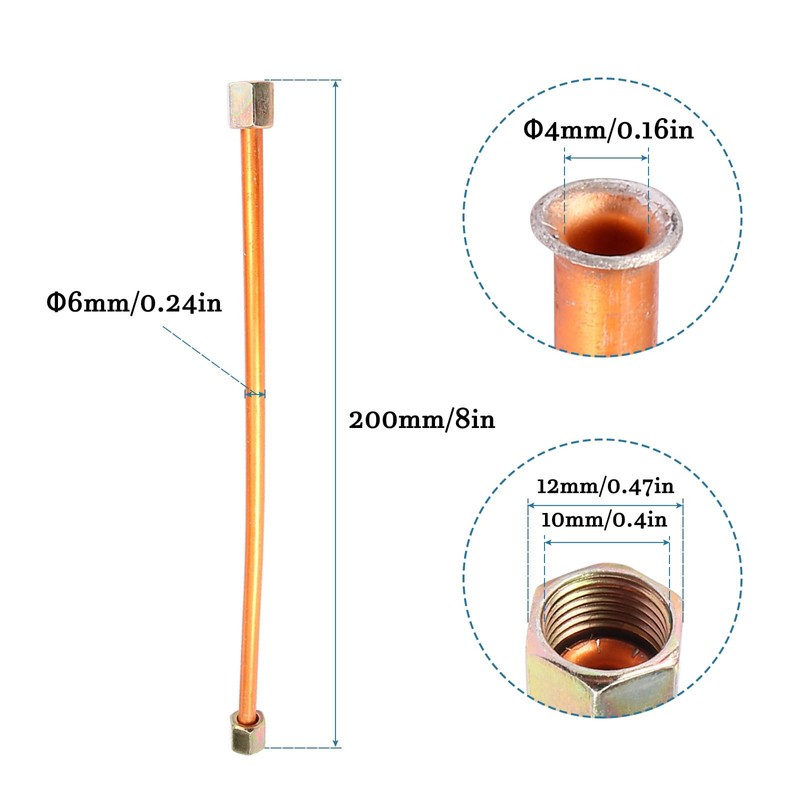 QUARKZMAN 200 mm Copper Air Compressor Exhaust Pipe x 1