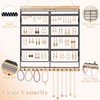 Hanging Jewelry Organizer 4-Tier Wall Earring Holder for Necklaces, Rings