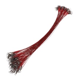 KOMBIUDA Bite-Resistant Fishing Wire Trace Leaders 100 Pieces Swivel Snap for Lake Sea Saltwater River