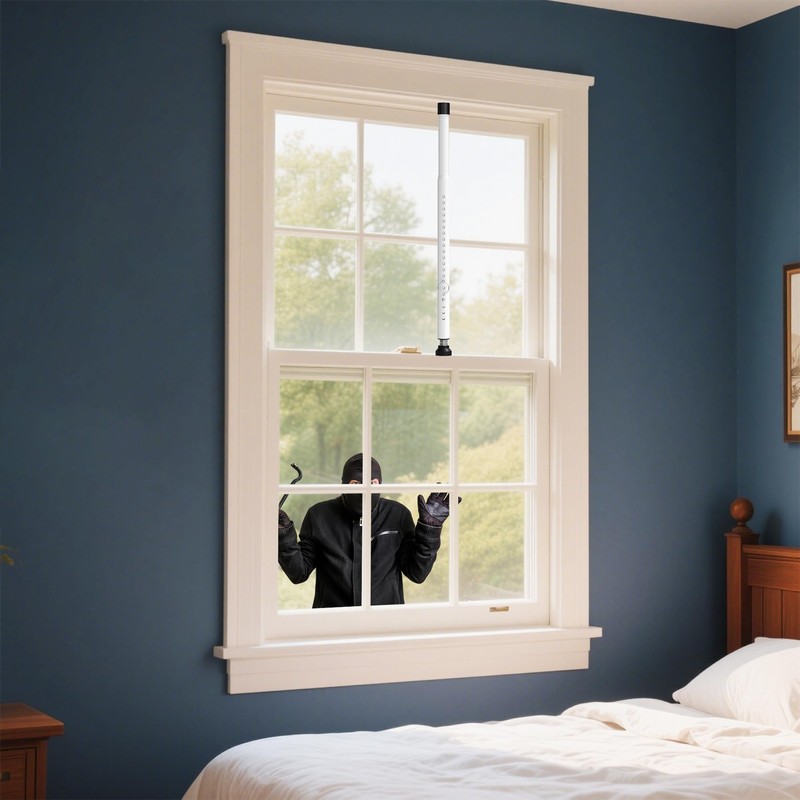 Window Locks & Sliding Door Security Bar, 2 Pack Adjustable