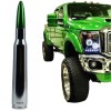 VMS CHROME WITH GREEN TIP BULLET ANTENNA FOR FORD F150