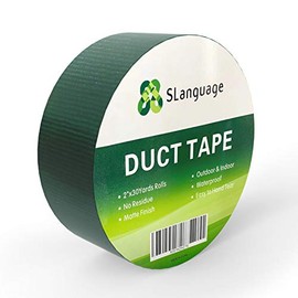 SLanguage Professional Grade Duct Tape, Waterproof Duct Cloth Fabric,Duct Tape for Photographers,Repairs, DIY, Crafts, Indoor Outdoor Use,2 Inch X 30 Yards Green