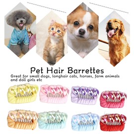 JOROBURO 16pcs Pet Hairpin, Cute Dog Hair Clip Fashionable Mixed Colors Grooming Dog Hair Barrettes, Dog Hair Accessories for Puppy Cat Small Teddy Mini Teacup Yorkie Pet Kitten