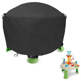 STARTWO Kids Water Table Cover Fit Little Tikes Spiralin' Seas Waterpark Play Table, Waterproof Sand Water Table Cover Outdoor Water Table Toys Cover - Black (Cover Only)