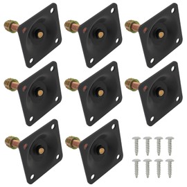 OTOTEC 8Sets M8 Angled Legs Fixing Mounting Plate 12° Suitable for Securely Attaching Wooden Legs to Sofas Chairs Coffee Tables Etc (Black)