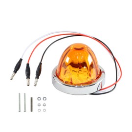 Watermelon Surface Mount White LED Light Turn/Marker Light Amber Glass Lens