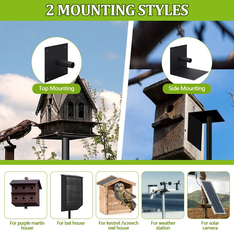 Yaocom 1 Pack 12ft Telescoping Bat House Purple Martin House