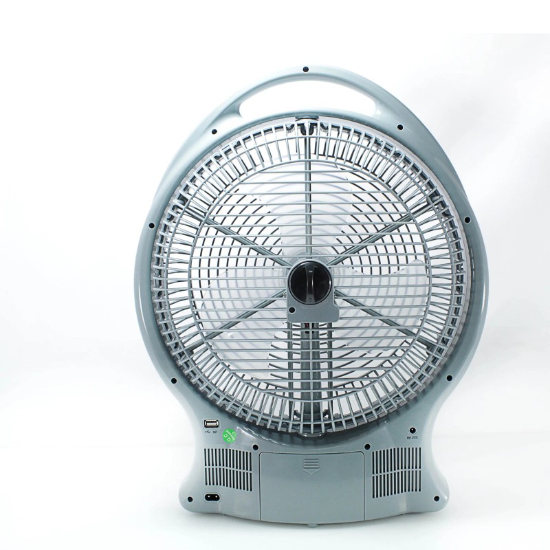 Ludger 12" Rechargeable Fan AC/DC 110-240 Volts USB 5V LED