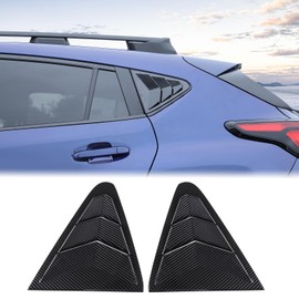 Rear Side Window Louver Cover Compatible with Subaru Crosstrek 2023 2024 Rear Triangular Window Shutters Trim Cover Air Vent Scoop Shades Cover Rear Quarter Window Glass Blinds Exterior Accessories