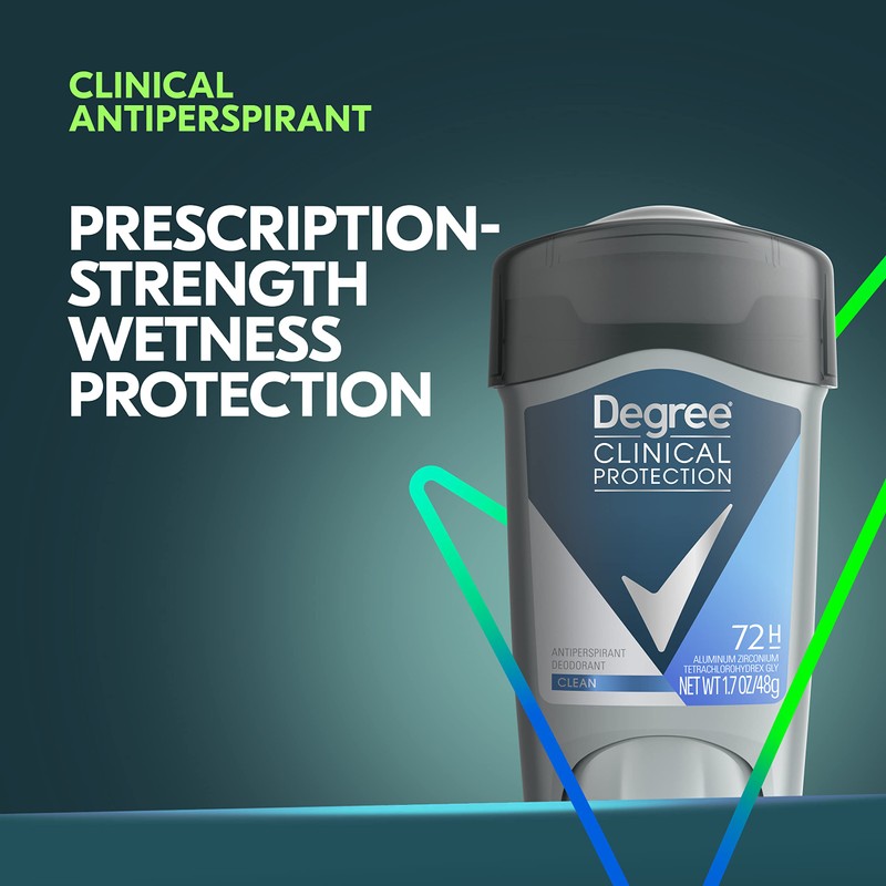 Degree Men Antiperspirant Deodorant Clean 72-Hour Sweat & Odor Protection
