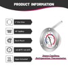 GOATACURA Vapor Capillary Refrigeration Thermometer, Stainless Steel Flanged Panel Mount,