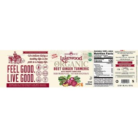 Lakewood Beet Ginger Turmeric, Fresh Pressed (32 Oz, 6 Pack)