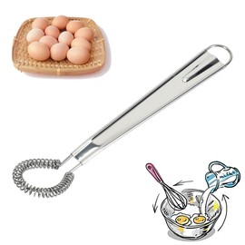 OUDQFCJ Stainless Steel Whisk with Sturdy and Comfortable Handle, Kitchen Whisk for Mixing, Whisking, Beating, Frothing and Stirring