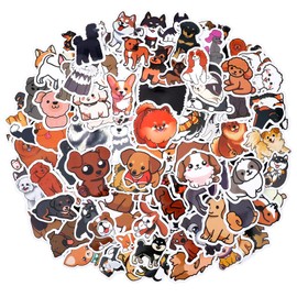 100 Pcs Cute Dog Stickers,Ymapinc Waterproof Puppy Sticker, Water Bottle Stickers for Boys Girls, Dog Water Bottle Sticker for Laptop, Party Favors & Scrapbooking Decor