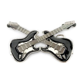 huihuay Guitar Shape Belt Buckle Music Lover Clothing Accessories Musical Instrument Shape Belt Buckle for Adult Unisex guitar belt buckles men metal guitar belt buckle