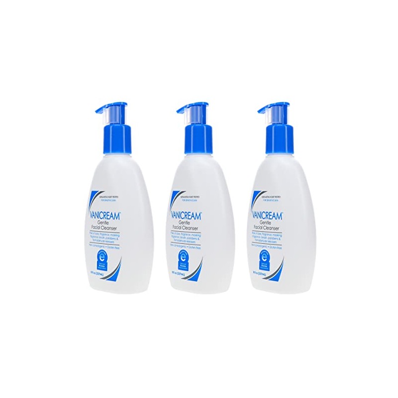 Vanicream Gentle Facial Cleanser for Sensitive Skin with Pump Dispenser,