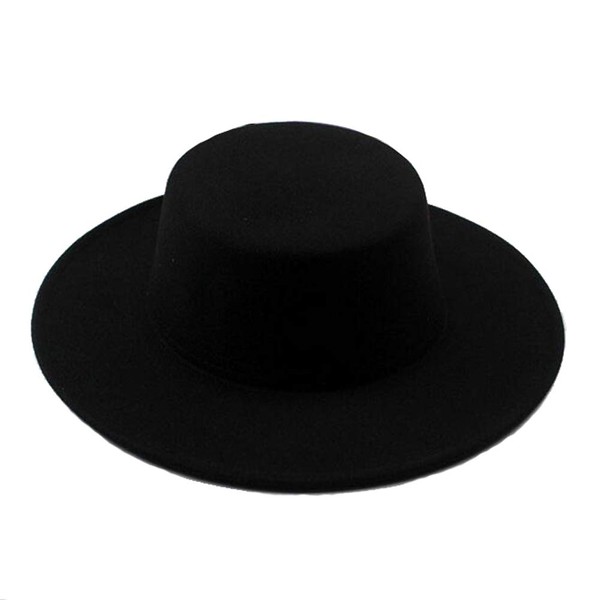 Fashion Classic Unisex Wool Blend Fedora Hat Wide Brim Fedora
