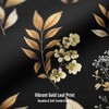 EGLGCC Vintage Floral Shower Curtain, Black Gold, 12 Hooks, 60"