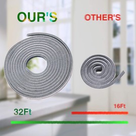 32.8 Ft Self Adhesive Seal Strip Weatherstrip for Windows and Doors House Soundproofing,Windproof,Dustproof,Stronger Stickiness,0.35 Wide X 0.35 inch Thick.