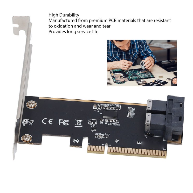 PCIe3.0 X8 to U.2 Adapter Card 64Gbps High Speed PCI