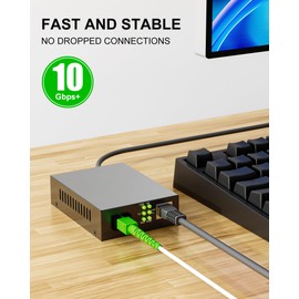 VANDESAIL 15m(50ft) Armored SC/APC to SC/APC OS2 Single‑Mode Fiber Optic Cable 9/125 µm LSZH – FTTH & SFP Compatible, White