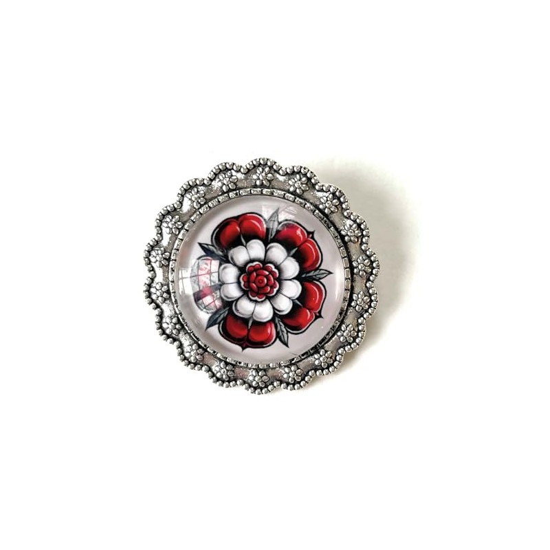 Tudor Rose Pin - Handmade Brooch