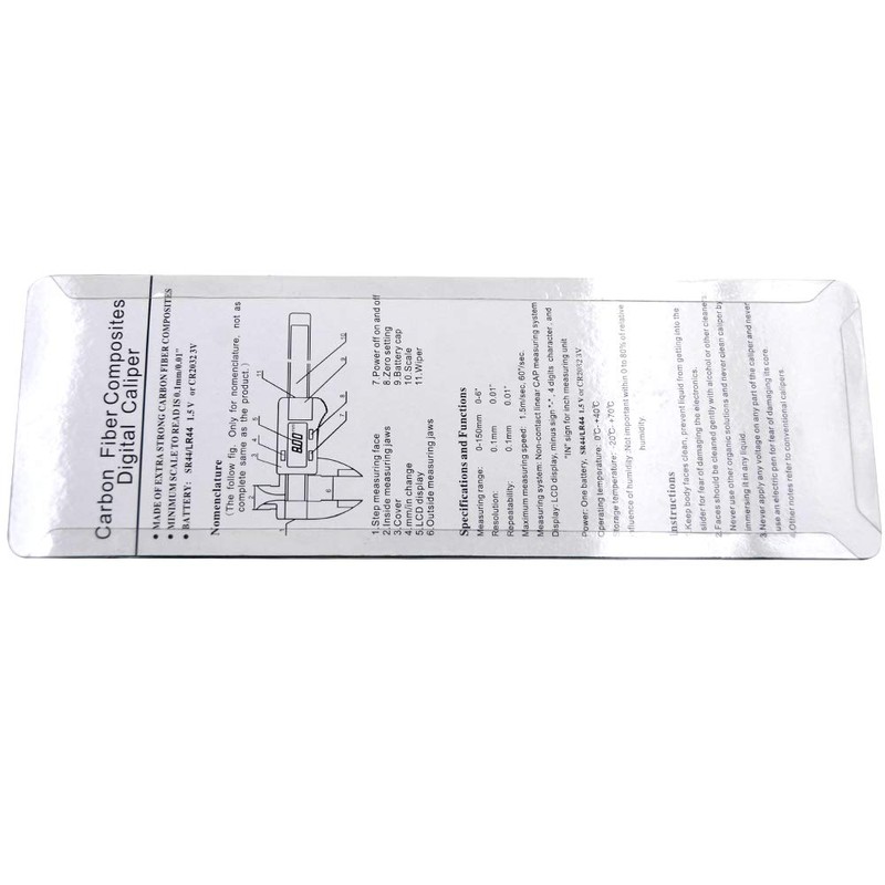 Oudtinz 0-6" Calipers Measuring Tool - Electronic Micrometer Caliper with