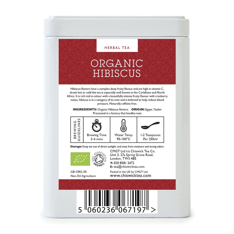 Organic Hibiscus Flowers Premium Loose Leaf Herbal Tea - Chiswick