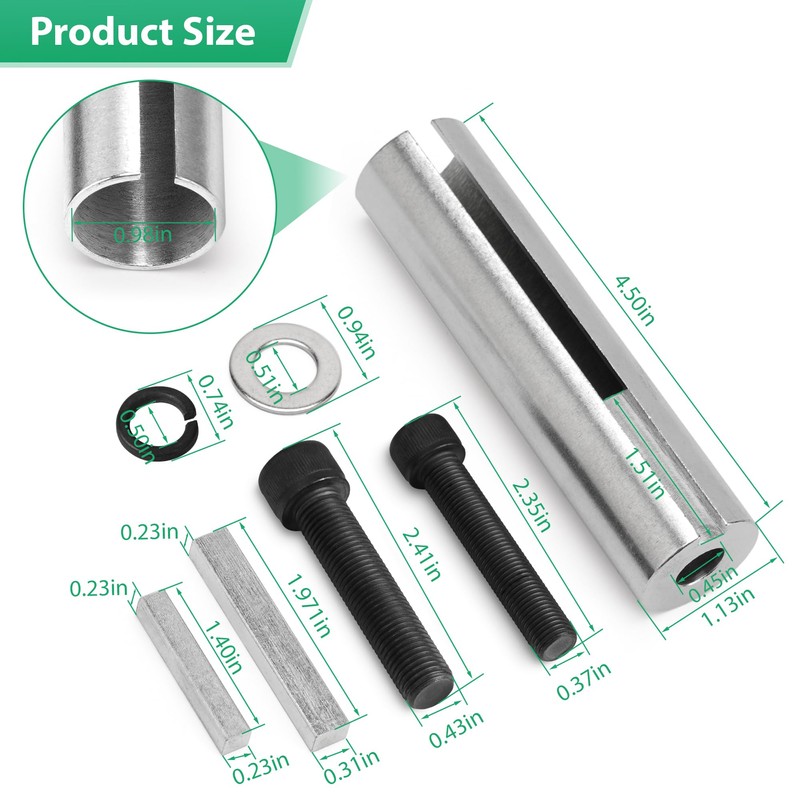 Camotokiit Extended 1 to 1 1/8 inch 1/4" Key Gas
