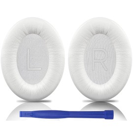 SOULWIT Lambskin Earpads Replacement for Bose QuietComfort 45 (QC45)/QuietComfort SE (QC SE)/New Quiet Comfort Wireless Over-Ear Headphones, Ear Pads Cushions with High Density Foam - Brilliant White