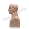 (MZ-H2 X Two pcs) ROXYDISPLAY™ Two Male Mannequin Heads. Color:Fleshtone.