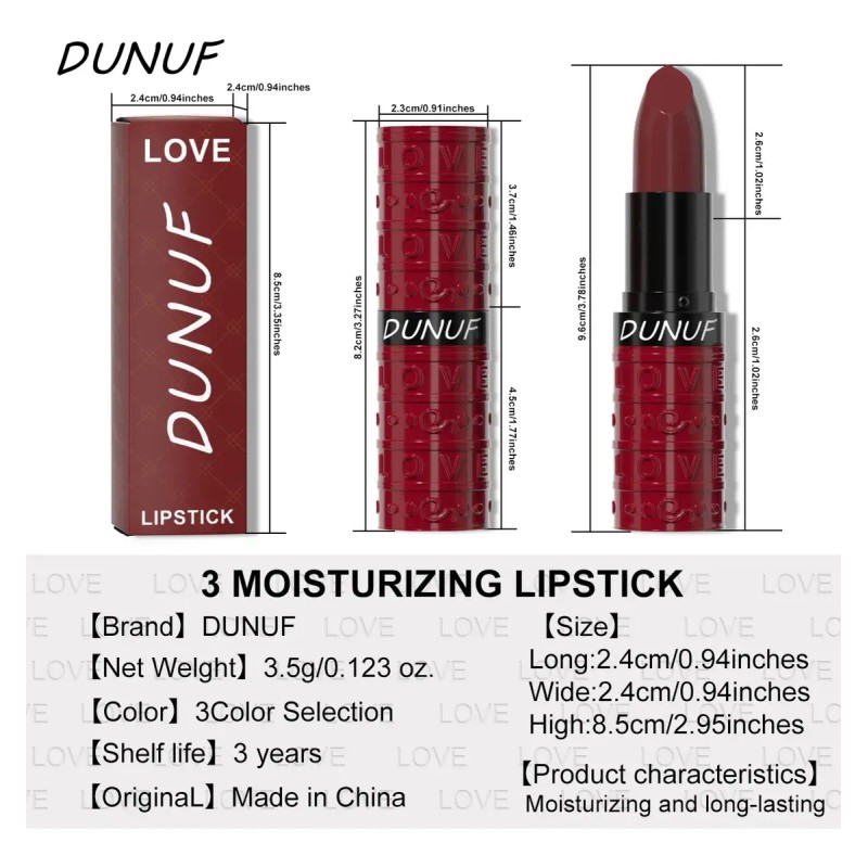 Labial Dunuf 1pc Humectante, Hidratante Y Fácil De Aplicar