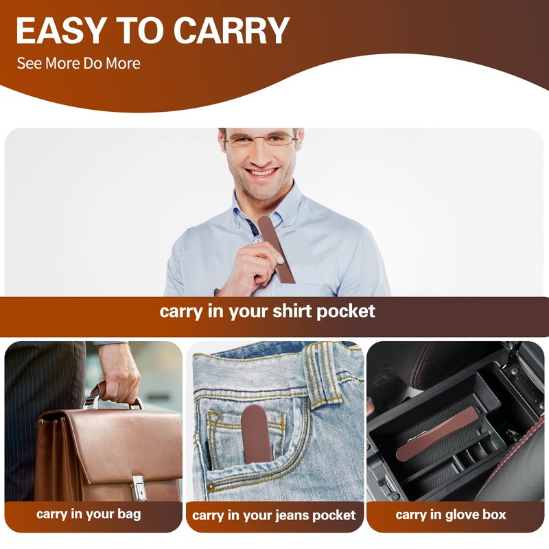 I-Mag Mini Metal Spring Hinge Reading Glasses with Slide Open