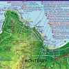 Monterey California Adventure & Dive Guide Map Laminated Poster by