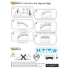 Puermto Side Window Wind Deflector, 2pcs Out-Channel Tape-On Dark Smoke
