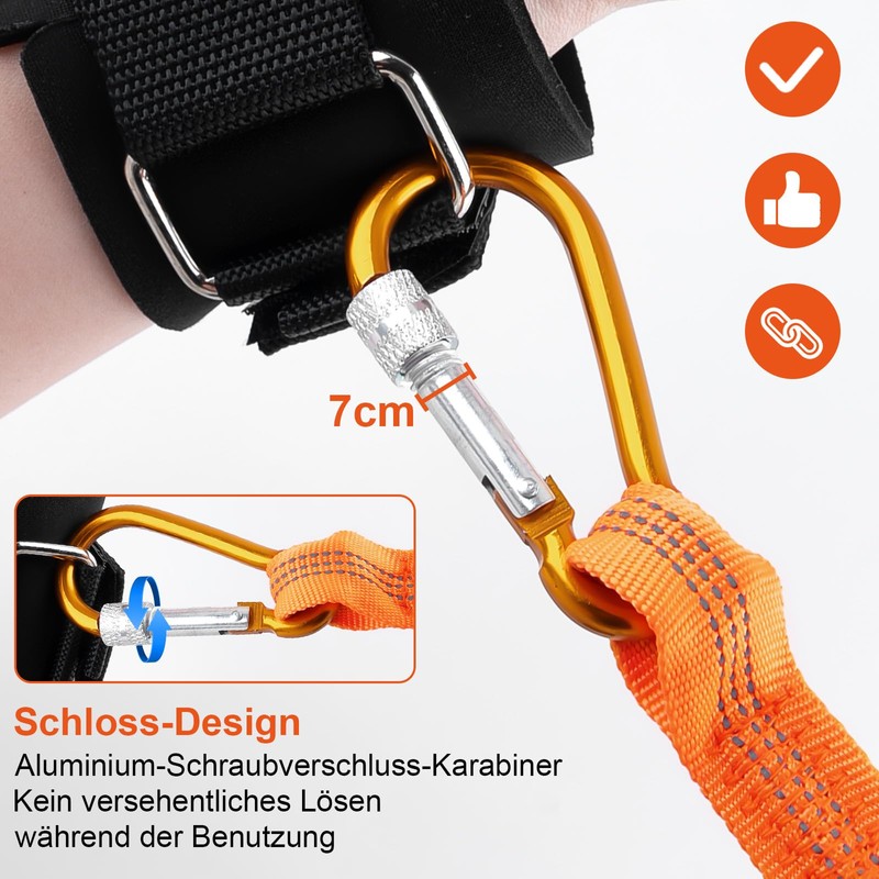 Anti-Drop Tool Tether for Power Tools, 15 kg Load Capacity,