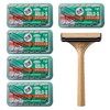 KAI T-Type Gold Stainless Steel Manual Shaving Razors, Set of