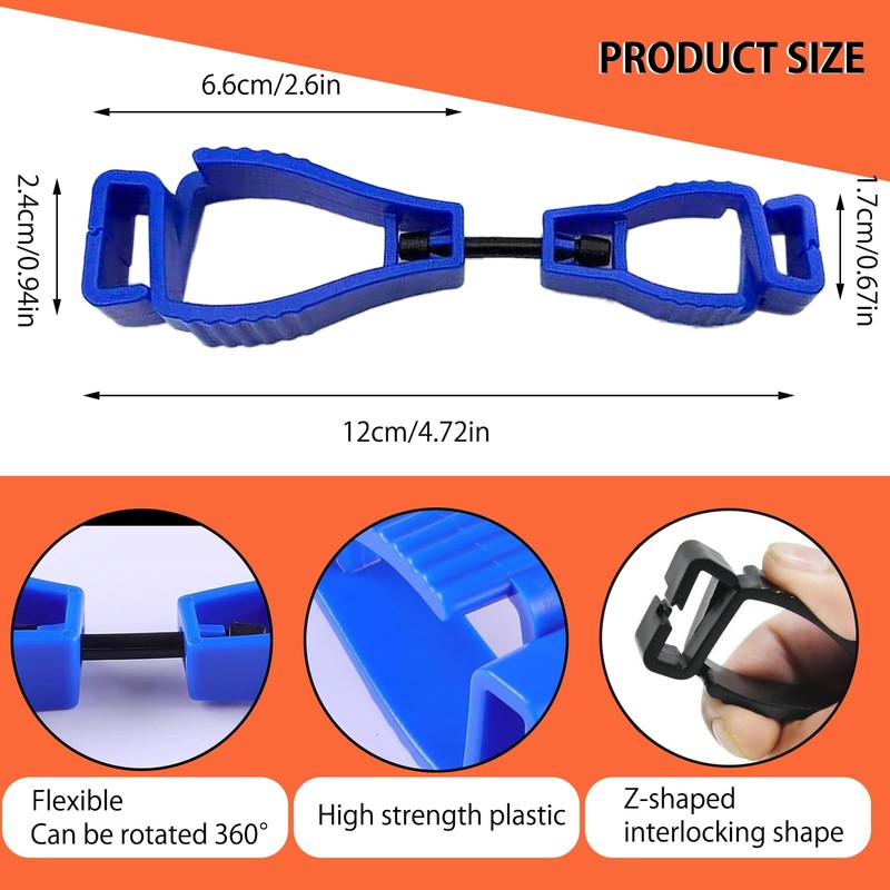 Hodyludy 3pcs Glove Clips, Glove Holder, Glove Clips For Work,