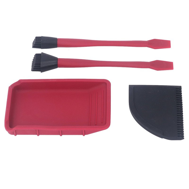 4Pcs Silicone Glue Kit 2 Brush 1 Comb and 1