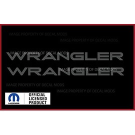 Decal Mods Fender Wrangler Small Side Logo Graphic fits Jeep Wrangler TJ (1997-2006) (Set of 2) SJ3Y2 Dark Gray