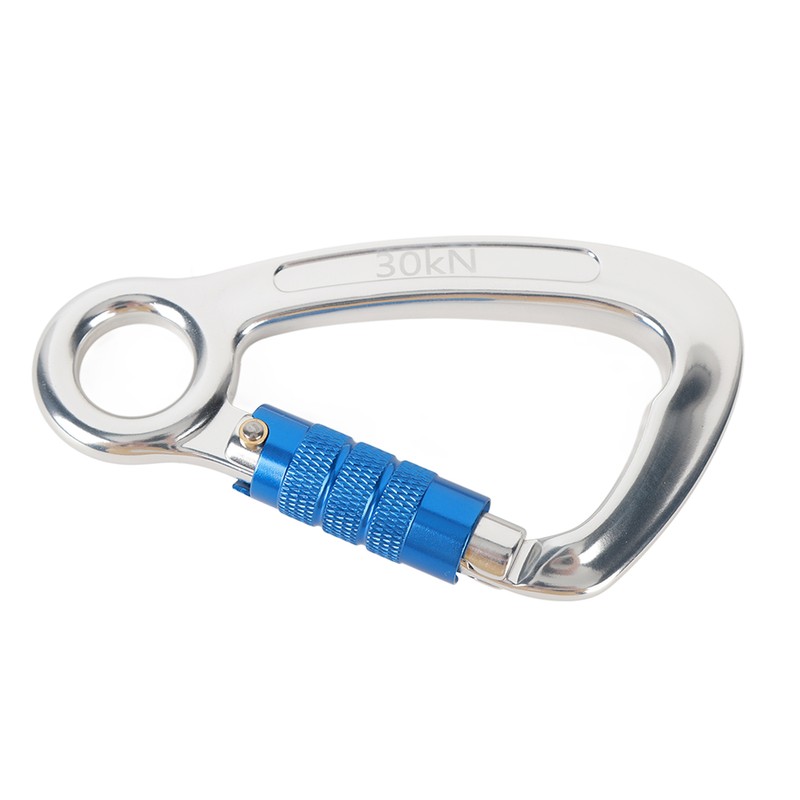 Climbing Carabiner Auto Lock Safe Large Opening 30KN Captive Eye