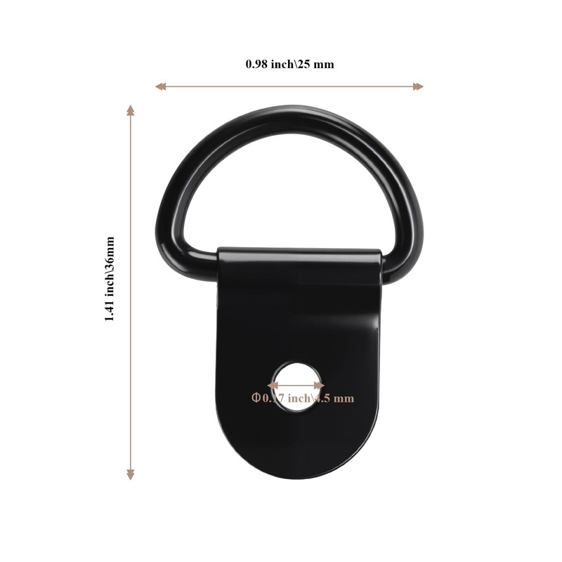 JIAYUET 100 Pack D Ring Tie Down Anchors,36 x 25