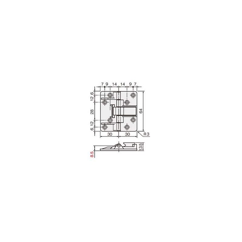 Atom Livintec HD-35 Folding Door with Surface Spring Hinge GB