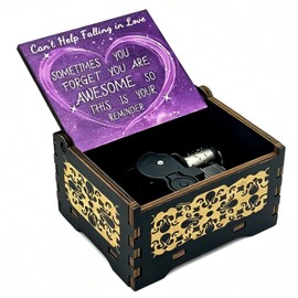 Cant Help Falling in Love Music Box, Romantic Valentines Gifts For Her