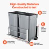 VEVOR Pull-Out Trash Can, 27 QT x2 Double Under Mount